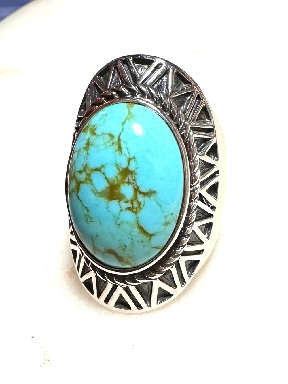 Jay King Campitos Turquoise Oval Cabochon Sterling Silver Ring
